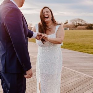 Show Me Your Mumu White Sparkle Eden Dress